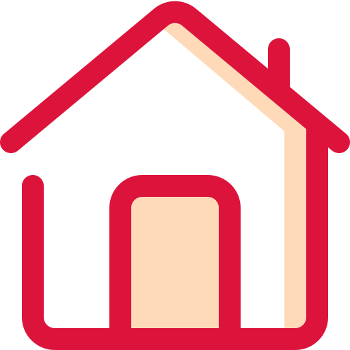Icoon van een huis met een gele deur.